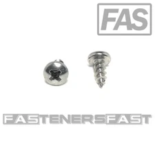 (100) #8 x 3/8 Stainless Steel Phillips Pan Head Sheet Metal Screws Type A