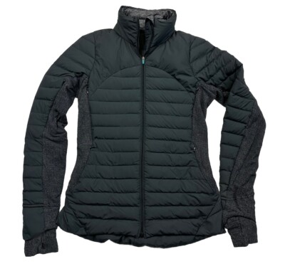 Lululemon Fluff Off Jacket Black/Heathered Herringbone Heathered Black  6 (R)