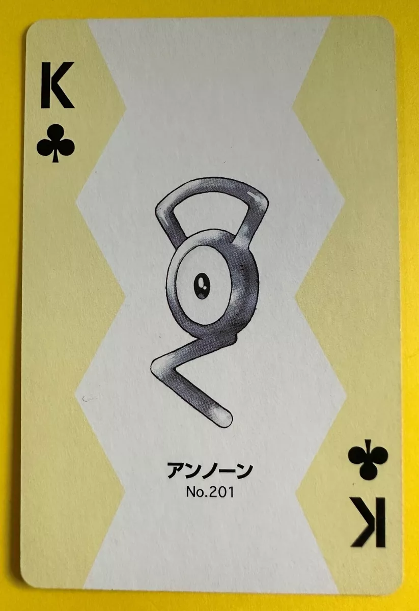 Unown Letter pokemon Playing Poker Card Silver Marill Nintendo Japanese