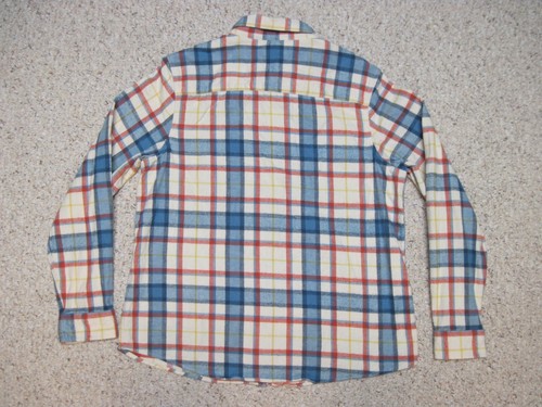 LL Bean Damen Small Petite Plaid Button Up Soft Flanell Hemd Beige Rot Outdoor - Bild 5 von 10