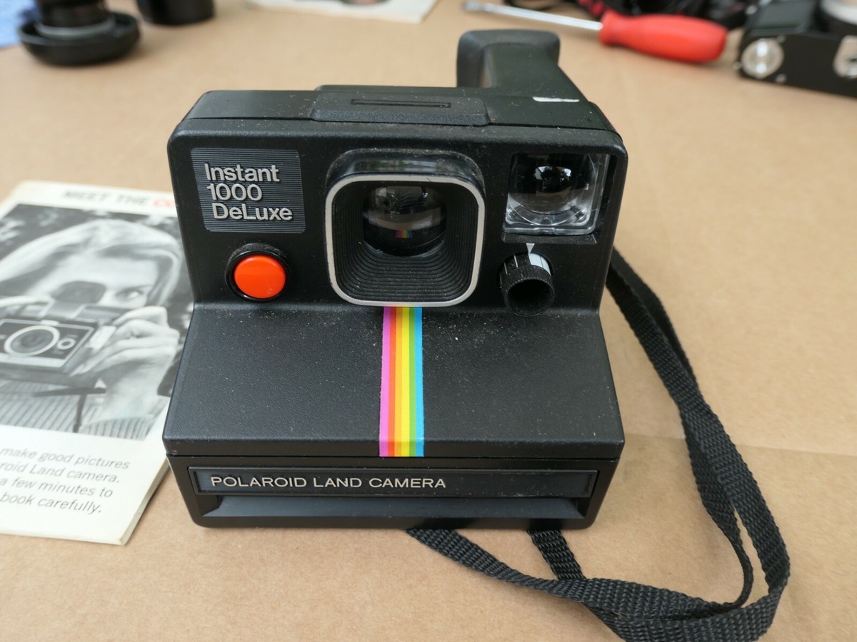 デジタルカメラ POLAROID LAND CAMERA Instant1000 DeLuxe SakuraDo @ Polaroid Instant 1000 DeLuxe Rainbow Stripe SX-70