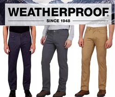 NEW! WEATHERPROOF VINTAGE MEN'S 5 POCKET PANTS COMFORT STRETCH FLEX WAIST