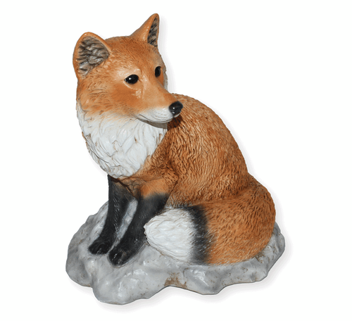 Deco Figura fuchs Sentado Sobre Roca Colección Castagna Figura De Resin H 24 CM - Imagen 3 de 5