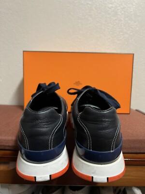 HERMES PARIS Trail Icon Style Mens Sneaker Calfskin HERMES PARIS Trail Icon Style Sneaker in Calfskin Blue  main image 3