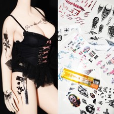 Adesivi fiori farfalla tatuaggio 1/6 accessori bambola misura corpo figura 12''