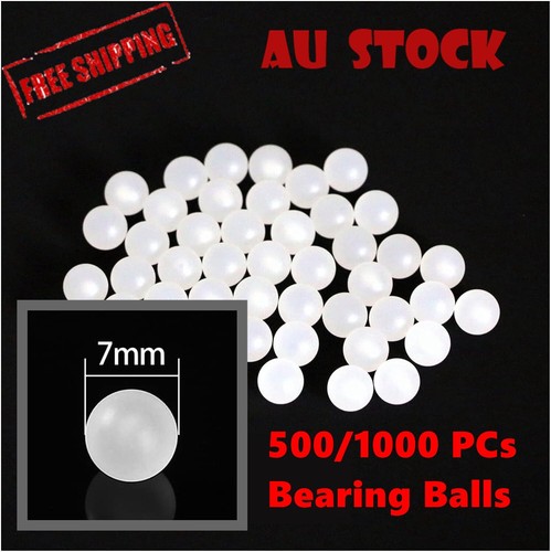 <!--F#f_0-->500/1000 PCs 7mm Diameter PP Solid Plastic Balls Bearing Transmission Ball AU<!--F/-->