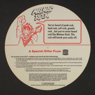 ALF: melmac rock Burger King 7