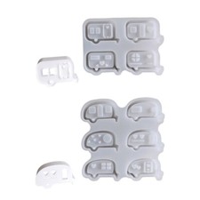 Hollow Bus Shaped Candlestick Mold Flexible Silicone Mold Jewelry Making Tool