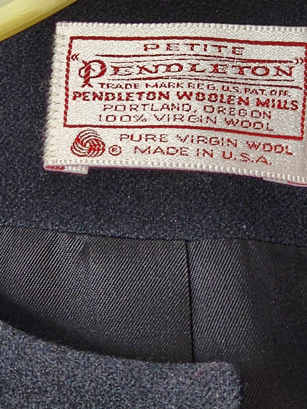 Pendleton Wool Cropped Blazer Jacket Black Size 6… - image 5