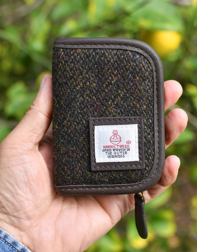 Harris Tweed Brown Manicure Set tools Brown Wool Nail