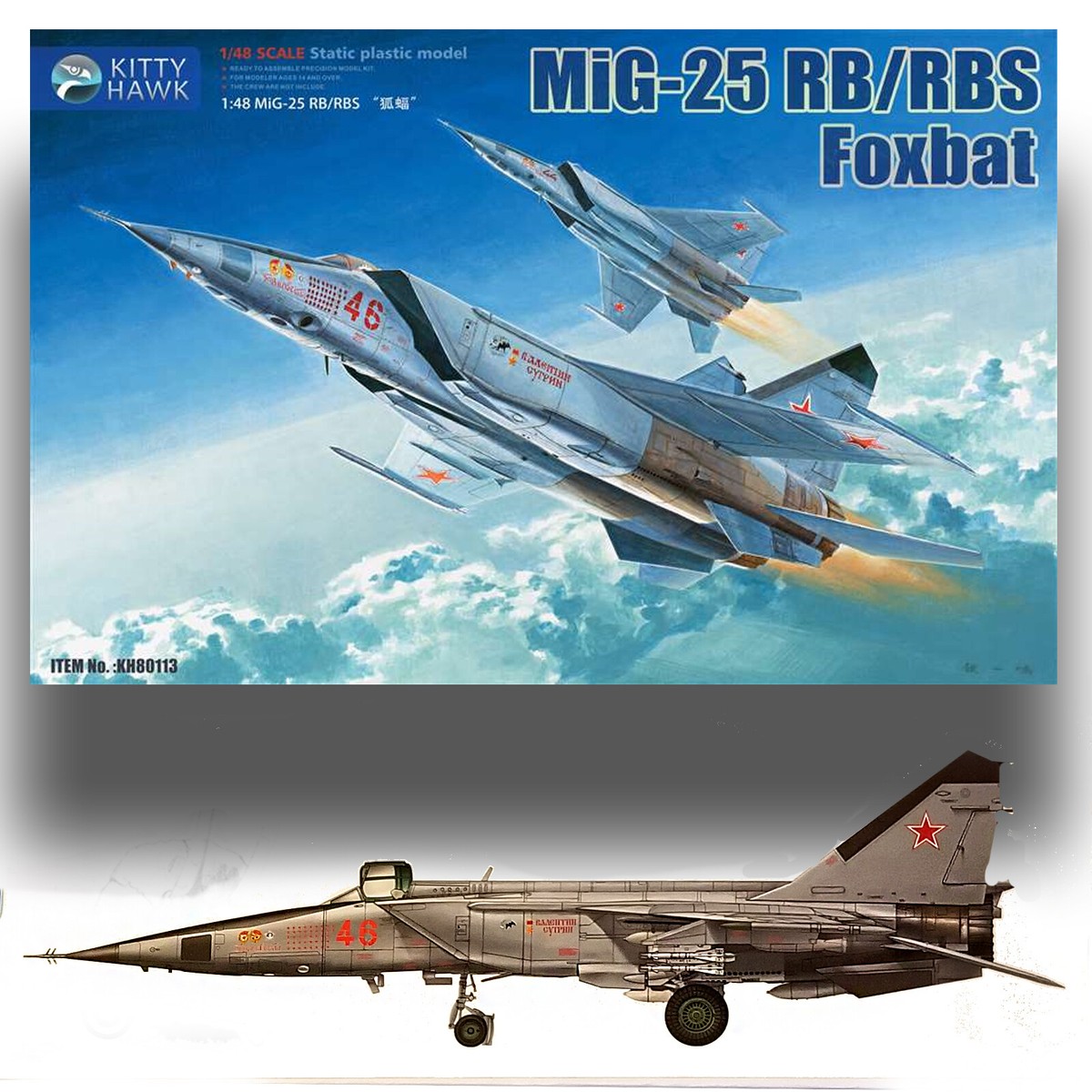 KITTY HAWK KH80113 1/48 MIG-25 RB/RBS FOXBAT KIT | eBay