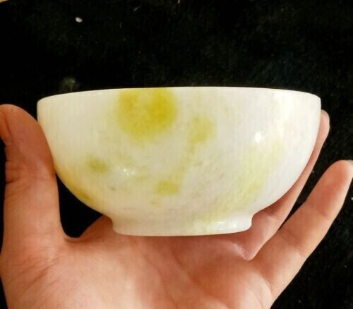 Natural jade carving and polishing jade bowls can be used as rice bowls - Picture 1 of 7
