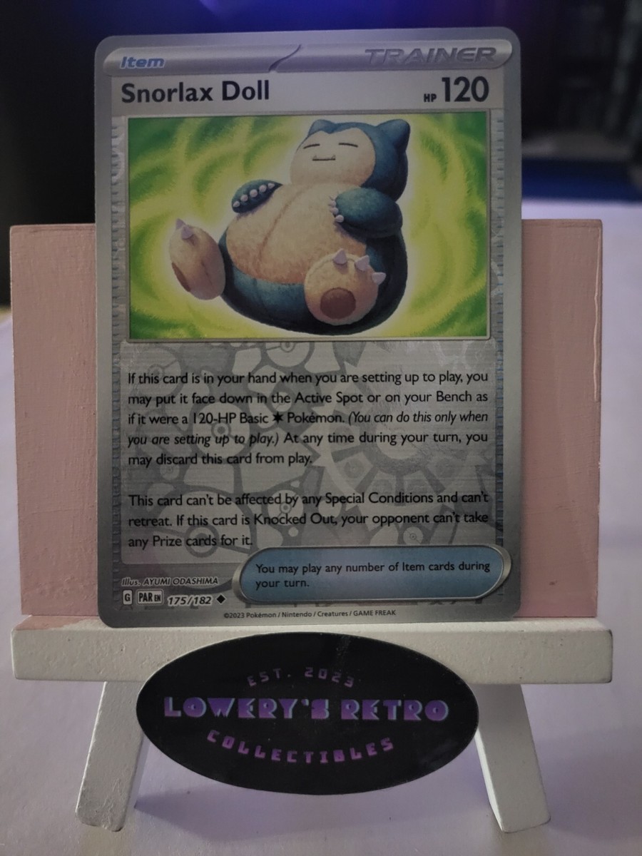 snorlax doll pokemon card 175/182 - Paradox Rift - Trainer Lot x4 Pokemon Paradox Rift Snorlax Doll