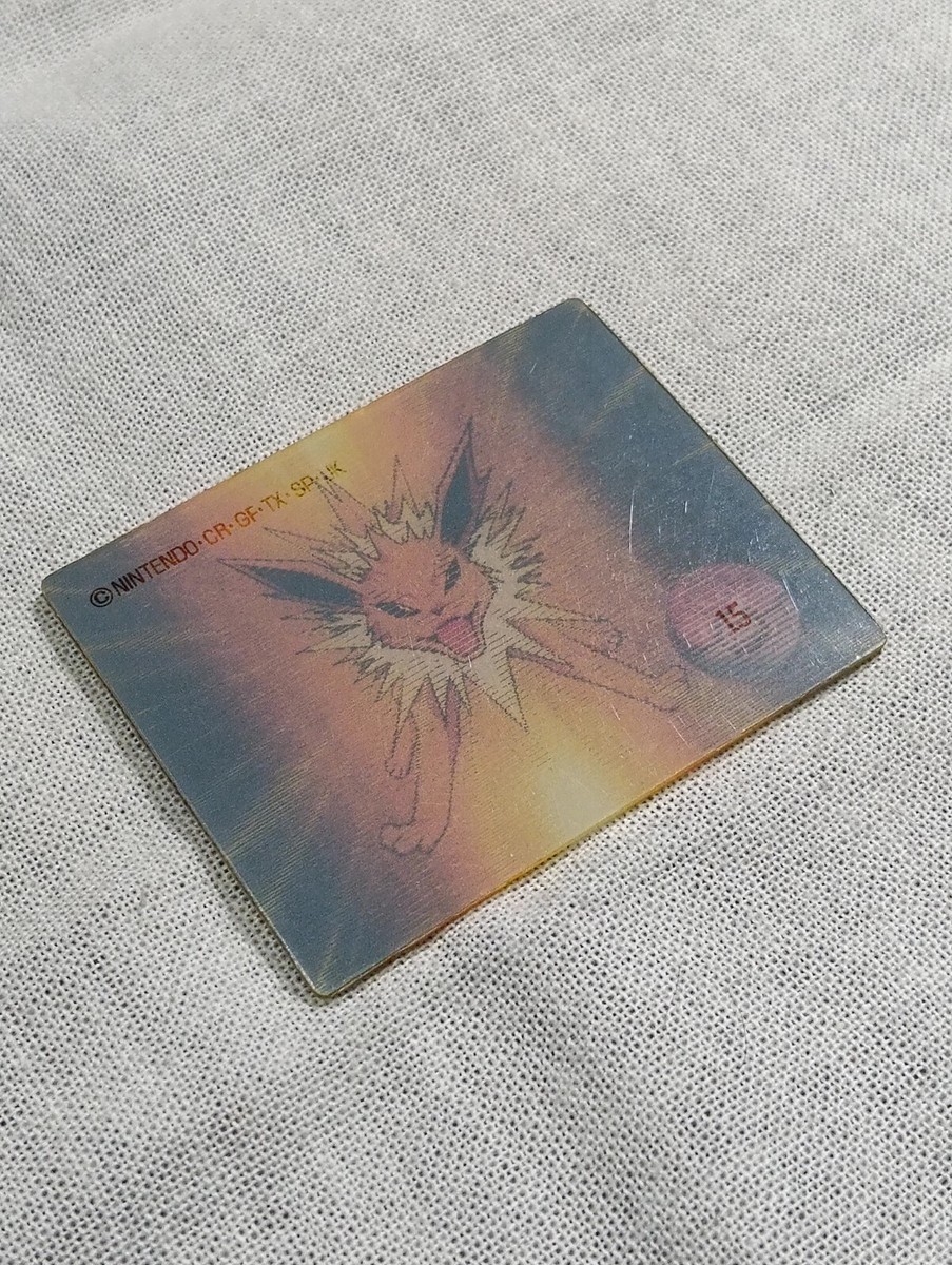 Jolteon Pokemon Japanese Meiji Super Change Card 3D