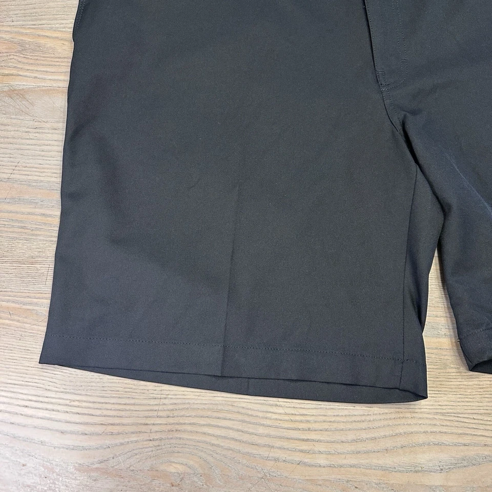 Pantalones Cortos HAGGAR Cool 18 Pro Negros Para Hombre 44 9” Ins Poliéster Frente Plano Rendimiento Foto 3 de 4