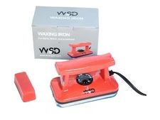 Ski Snowboard Wax Iron Waxing Iron  Dimpled plate Red iron +Red wax universal