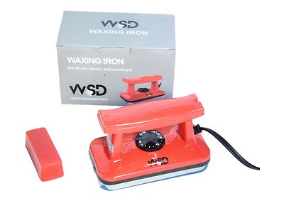 Ski Snowboard Wax Iron Waxing Iron  Dimpled plate Red iron +Red wax universal