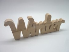 Schriftzug  Winter aus Buchenholz / Sperrholz individuell gestalten Dekoration