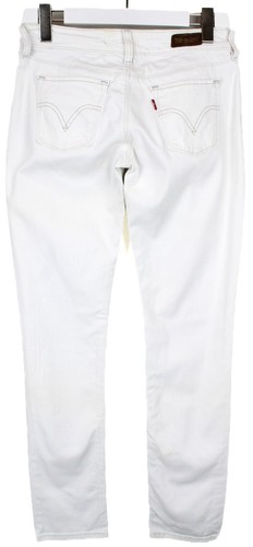 Levi's 470 Straight Fit Vaqueros de Mujer W30/L34 Baja Cintura Zip Fly Blanco - Imagen 2 de 9