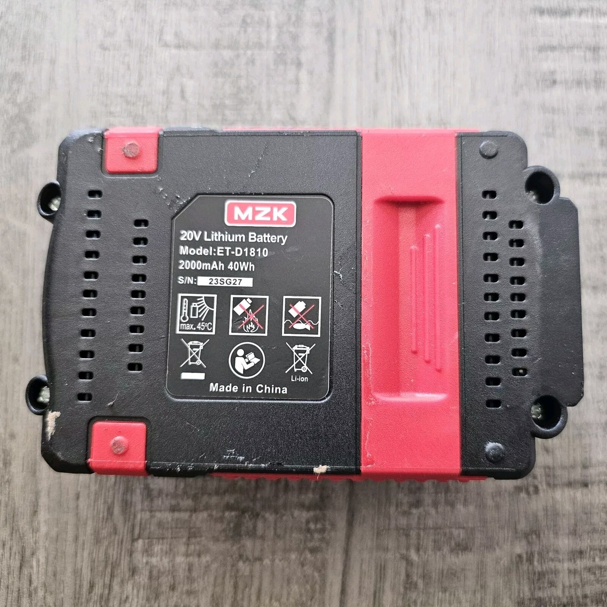 MZK 20V Lithium-ion Battery 2000mah ET-D1810 ET-D1810 40Wh With