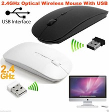 2.4GHz Wireless Cordless Optical Scroll Mouse USB Dongle Laptop Computer PC Mac