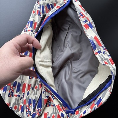 KAVU Mesa Southwestern Print Red Blue Sling Rope Bag  display picture 2