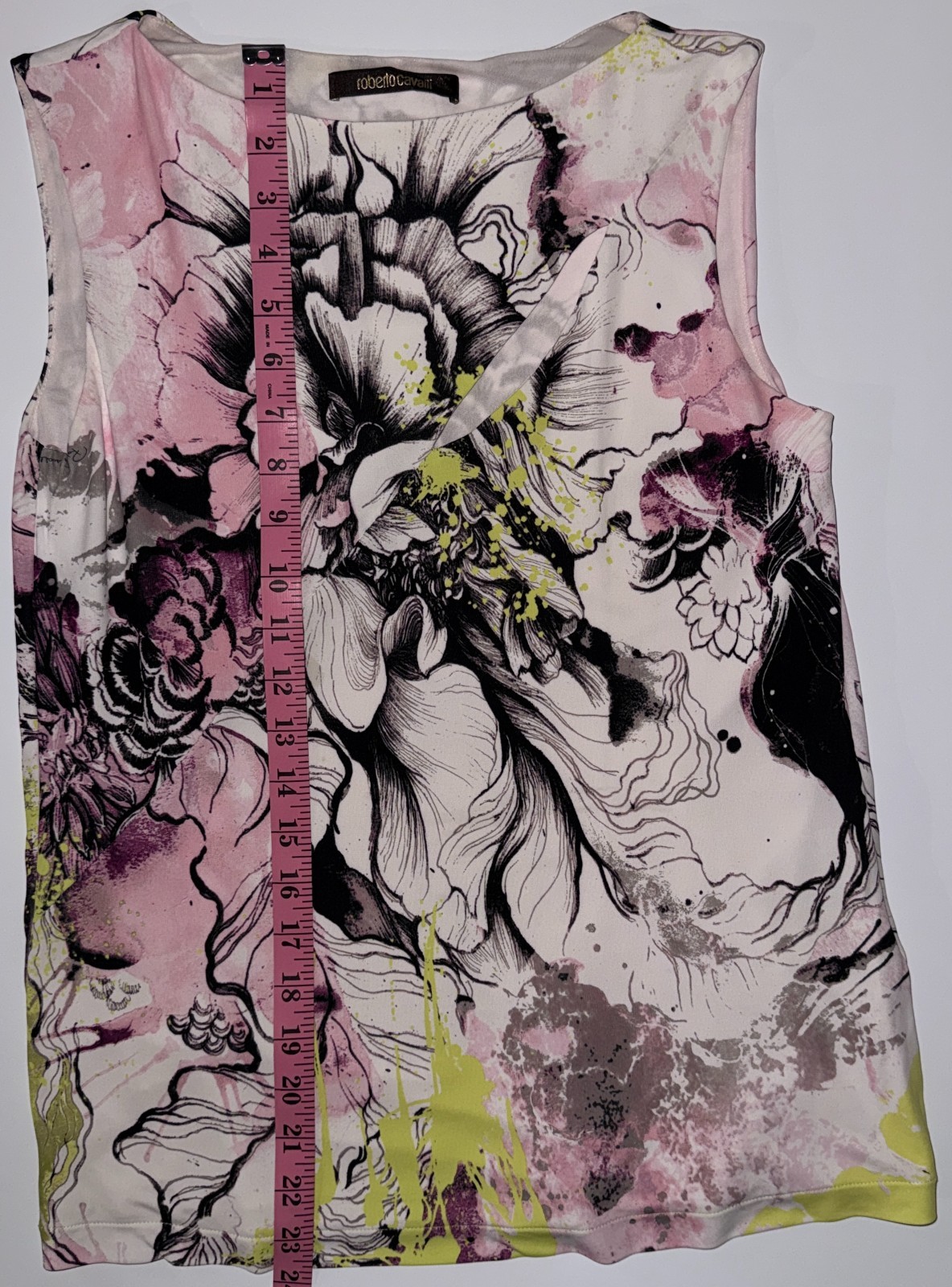 Rare Vintage Roberto Cavalli High Neck Cutout Sleeveless small Y2K Floral print image 7