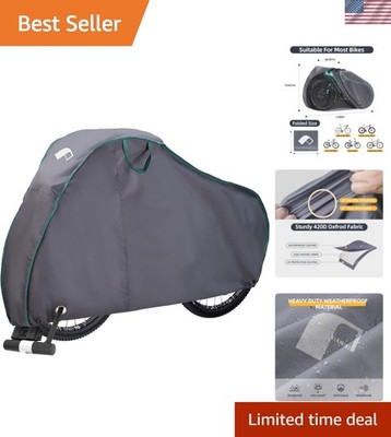 Fully Waterproof Bike Cover for 1-3 Bikes - Sun & Theft Protection Shaded Safety