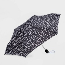 ShedRain Mini Manual Compact Umbrella - Navy Blue: Telescoping Shaft