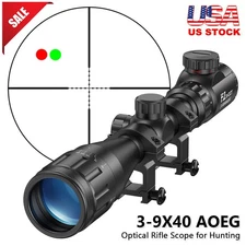 Tactical 3-9X40 AOEG Rifle Scope Hunting with R/G Illuminated Mil-Dot Reticle US