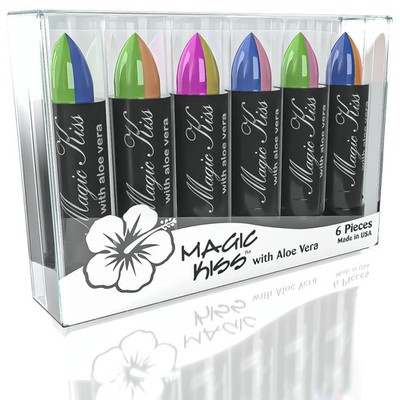 Pack of 6 Magic Kiss Color Changing Matte Lipstick set, Long Lasting Nutritio...