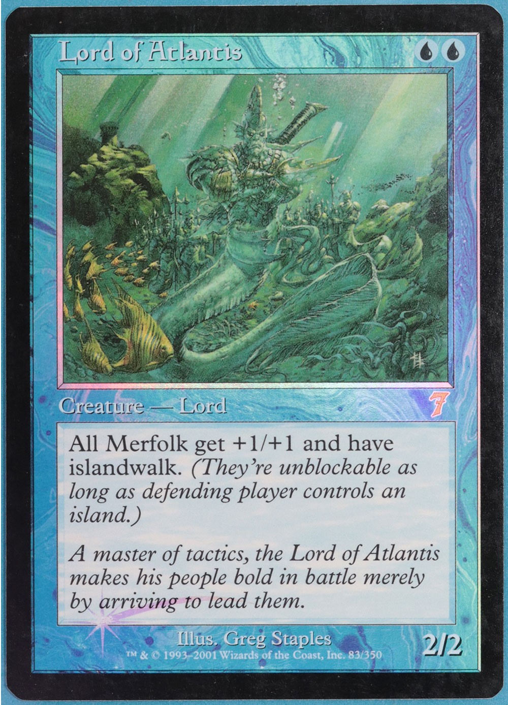 Lord of Atlantis FOIL 7th Edition PLD Blue Rare MAGIC CARD (ID# 370071) ABUGames