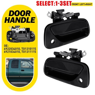 2X Front Exterior Door Handles OE Style for 1993-1998 Toyota T100 Black 2-6X