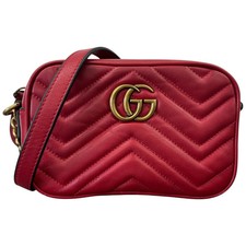 Gucci Women's GG Marmont Mini Camera Bag Red