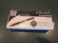 10 Each New Zebra Sarasa 0.7 46820 Blue Gel Retractable Ink MedRetractable Pen