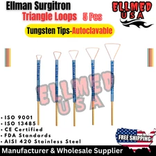 Ellman Surgitron Triangle Loop Electrode all sizes 5Pcs Reusable-Tungsten Tip CE