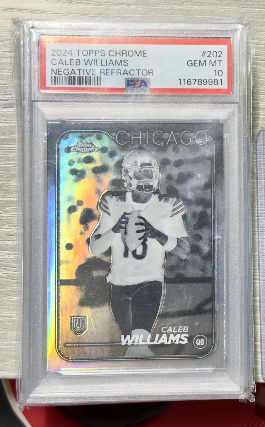 2024 Topps Chrome - Caleb Williams #202 Negative Refractor (RC) PSA 10🔥🔥