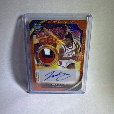 Zuby Ejiofor Patch Auto Orange /25 2025-26 Bowman University Best Game Graphs
