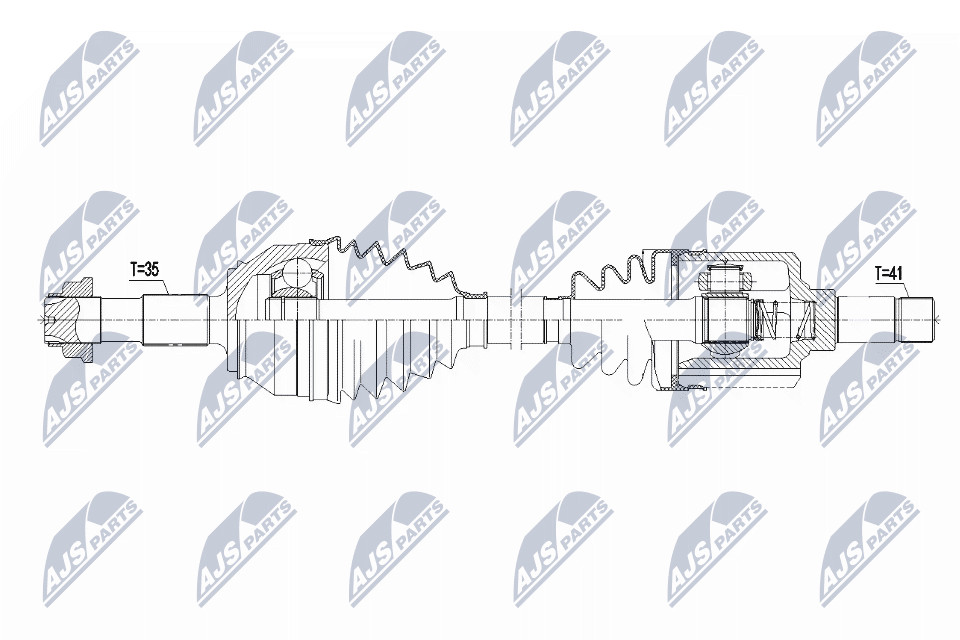 NTY OE NPW-CT-117 Drive Shaft for CITROËN,PEUGEOT