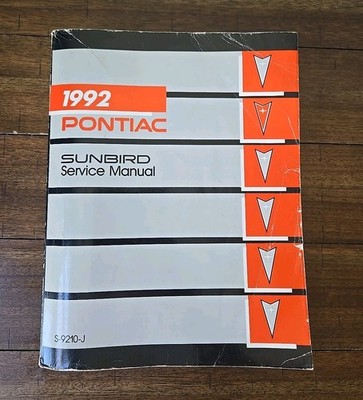1992 Pontiac Sunbird OEM Service shop Manual ORIGINAL Repair Book