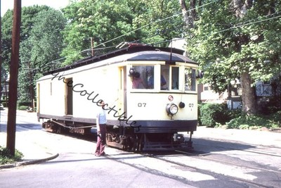 Elektrobahn Arbeits-/Dienstwagen 07 Straßenkreuzung Oberleitung 35mm Dia PA