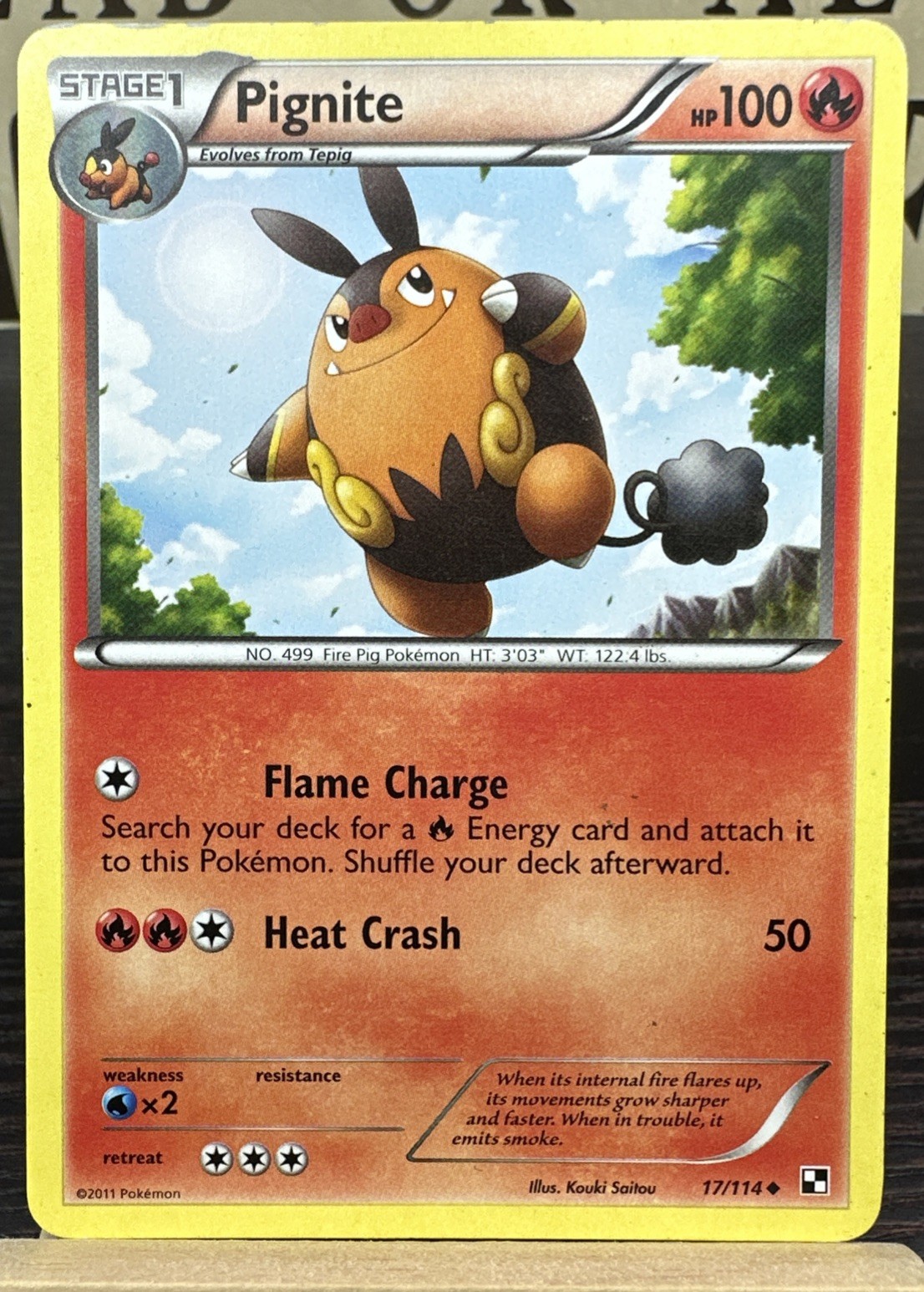Pokemon Black & White  17/114 Pignite Uncommon Card MP