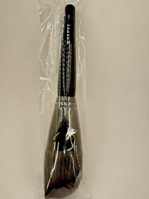 Morphe E42 Pro Deluxe Contour Brush Black Wooden Handle Synthetic Fiber