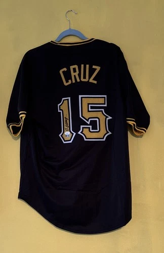 Autographed/Signed Oneil Cruz Pittsburgh Black Baseball Jersey JSA COA