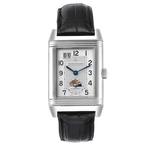 Jaeger‑LeCoultre Reverso Grande Date Q3038420 — Silver Guilloché Dial 29x46