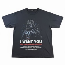 Vintage 90s Star Wars Darth Vader I Want You Imperial Forces Tee Changes USA XL