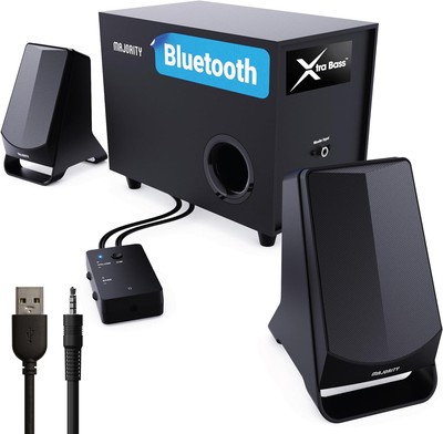 2.1 Bluetooth Lautsprecher System 80W, Subwoofer, USB   Majority DX30 WIE NEU