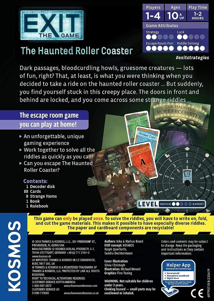 Thames & Kosmos 697907 EXiT: The Haunted Roller Coaster & 6940 (US IMPORT) - Image 3 of 4