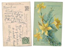Vintage Tuck Postcard - Floral Greeting 'Fragrant flowers' POSTED
