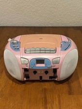 Vintage 2002 Barbie CD Radio Boombox  Model BE-495 WORKS  NO CASSETTE DOOR